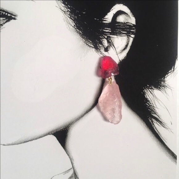 Luminous resin earrings-pinks - Picture 2 of 3